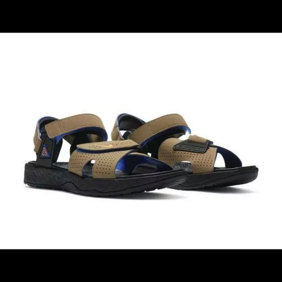 Nike ACG Deschutz Khaki Blue Orange Sandals CT3303 - Picture 5 of 9